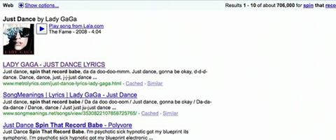 google music search lady gaga