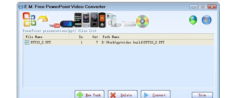 EM Free PowerPoint Video Converter