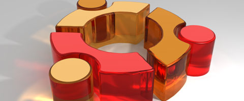 Ubuntu logo 3d