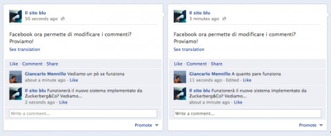 facebook modifica commenti