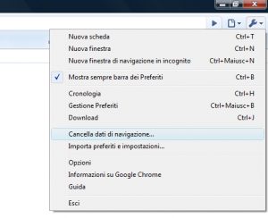 Cancellare cache Chrome part2