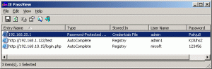 Internet Explorer Password View