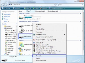 Formatta penna USB