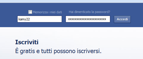 facebook login nickname