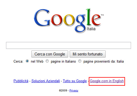 google in english