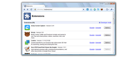 google chrome extensions