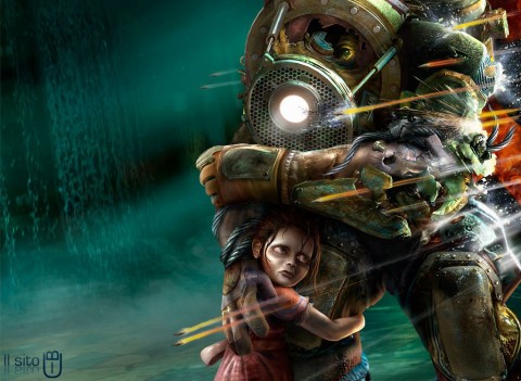 Bioshock 2 Big Daddy e sorellina