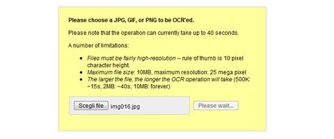 Google OCR