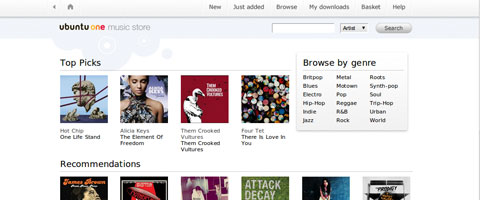 Ubuntu One Music Store