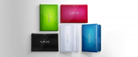 Sony Vaio E - verde, rosso, nero, bianco e blu