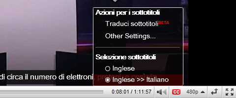YouTube sottotitoli tradotti