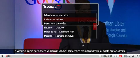 Sottotitoli su YouTube