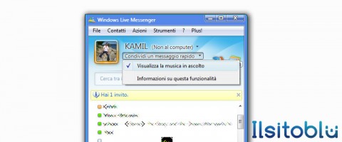 Visualizza la musica in ascolto su MSN