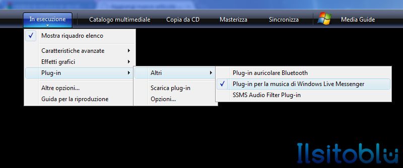 Windows Media Player plugin musica per Windows Live Messenger