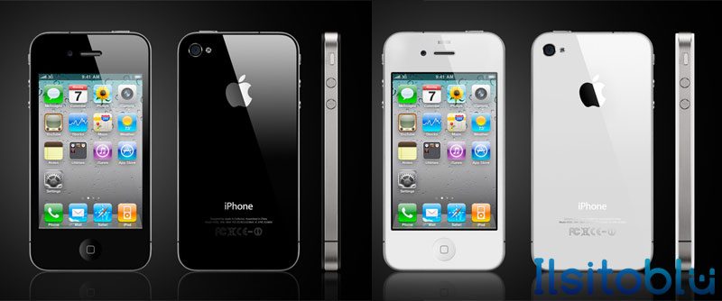 iPhone 4 design bianco e nero