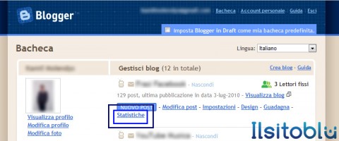 statistiche blogger bacheca
