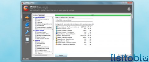 ccleaner pulizia di sistema