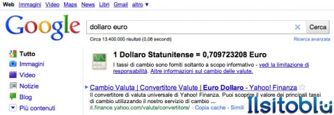 convertitore di valute Google