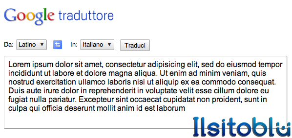 google traduttore latino-italiano