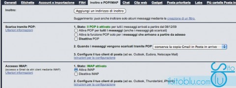configurazione gmail