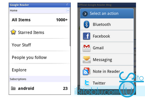 Google Reader per Android