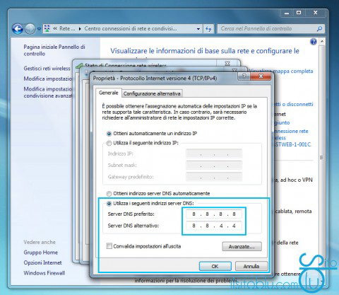 Modifica DNS