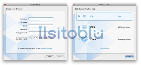 dropbox setup