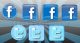 icone e bottoni per facebook e twitter
