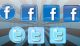 icone e bottoni per facebook e twitter